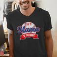 Mama Rookie Of Year 1st Birthday Baseball Theme Matching Men's V-Neck T-Shirt Mama Rookie Of Year 1st Birthday Baseball Theme Matching Men's V-Neck T-Shirt