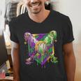 Mardi Gras Ice Cream Drip Baseball Sports For Men Women Kids Men's V-Neck T-Shirt Mardi Gras Ice Cream Drip Baseball Sports For Men Women Kids Men's V-Neck T-Shirt