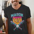 Mason 41 Meme Ice Cream Drip Baseball Birthday Costume Men's V-Neck T-Shirt Mason 41 Meme Ice Cream Drip Baseball Birthday Costume Men's V-Neck T-Shirt