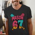 Mason 67 Ice Cream Drip Baseball Meme Men's V-Neck T-Shirt Mason 67 Ice Cream Drip Baseball Meme Men's V-Neck T-Shirt
