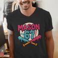Mason 67 Ice Cream Drip Baseball Meme Graphics Men's V-Neck T-Shirt Mason 67 Ice Cream Drip Baseball Meme Graphics Men's V-Neck T-Shirt