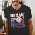 Memaw Rookie Of Year 1st Birthday Baseball Theme Matching Men's V-Neck T-Shirt Memaw Rookie Of Year 1st Birthday Baseball Theme Matching Men's V-Neck T-Shirt