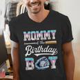 Mommy Of The Birthday Boy Baseball Ice Cream Drip Matching Men's V-Neck T-Shirt