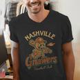 Nashville Gnawers Retro Minor League Baseball Men's V-Neck T-Shirt Nashville Gnawers Retro Minor League Baseball Men's V-Neck T-Shirt
