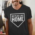 No Place Like Home Baseball Home Plate Men's V-Neck T-Shirt No Place Like Home Baseball Home Plate Men's V-Neck T-Shirt