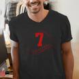 Number 7 Years Baseball 7TH Birthday Men's V-Neck T-Shirt