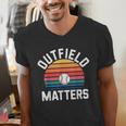 Outfield Matters Baseball Outfielder Athlete Sports Men's V-Neck T-Shirt
