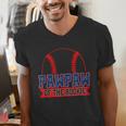Pawpaw Rookie Of Year 1st Birthday Baseball Theme Matching Men's V-Neck T-Shirt Pawpaw Rookie Of Year 1st Birthday Baseball Theme Matching Men's V-Neck T-Shirt