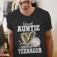 Proud Auntie Of An Official Teenager 13th Birthday Baseball Men's V-Neck T-Shirt Proud Auntie Of An Official Teenager 13th Birthday Baseball Men's V-Neck T-Shirt