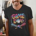 Retro Game Day Baseball Ice Cream Drip For Men Boy Kids Men's V-Neck T-Shirt Retro Game Day Baseball Ice Cream Drip For Men Boy Kids Men's V-Neck T-Shirt