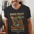 Retro Minor League Maple Valley Martians Baseball Club Men's V-Neck T-Shirt Retro Minor League Maple Valley Martians Baseball Club Men's V-Neck T-Shirt