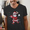 Santa Baseball Christmas Pajamas Xmas Men Kids Boys Men's V-Neck T-Shirt Santa Baseball Christmas Pajamas Xmas Men Kids Boys Men's V-Neck T-Shirt