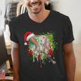 Santa Sports Ice Baseball Christmas Xmas Pajama Kid Men Boys Men's V-Neck T-Shirt Santa Sports Ice Baseball Christmas Xmas Pajama Kid Men Boys Men's V-Neck T-Shirt