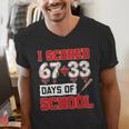 I Scored 6733 100th Days Of School Baseball Six Seven Meme Men's V-Neck T-Shirt I Scored 6733 100th Days Of School Baseball Six Seven Meme Men's V-Neck T-Shirt