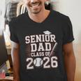 Senior Dad Class Of 2026 Graduate Baseball 2026 Graduation Men's V-Neck T-Shirt Senior Dad Class Of 2026 Graduate Baseball 2026 Graduation Men's V-Neck T-Shirt