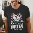 Senior Mom Class Of 2026 Baseball Graduation Heart Men's V-Neck T-Shirt Senior Mom Class Of 2026 Baseball Graduation Heart Men's V-Neck T-Shirt