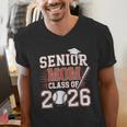 Senior Mom Class Of 2026 Graduate Baseball 2026 Graduation Men's V-Neck T-Shirt Senior Mom Class Of 2026 Graduate Baseball 2026 Graduation Men's V-Neck T-Shirt