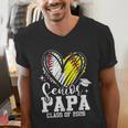 Senior Papa Class Of 2026 Baseball Softball Graduation Heart Men's V-Neck T-Shirt Senior Papa Class Of 2026 Baseball Softball Graduation Heart Men's V-Neck T-Shirt