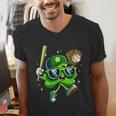 Shamrock Lucky Clover Baseball Patricks Day Family Matching Men's V-Neck T-Shirt