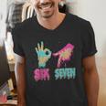 Six Seven 67 Meme Ice Cream Drip Baseball For Boy Kids Men's V-Neck T-Shirt Six Seven 67 Meme Ice Cream Drip Baseball For Boy Kids Men's V-Neck T-Shirt