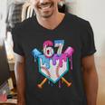 Six Seven Baseball Respect The Drip Boys Baseball Men's V-Neck T-Shirt Six Seven Baseball Respect The Drip Boys Baseball Men's V-Neck T-Shirt