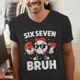 Six Seven Bruh Valentines Baseball Kids 67 Valentine Boys Men's V-Neck T-Shirt