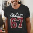 Six Seven Meme Boys Girls Kids 67 Baseball Jersey Men's V-Neck T-Shirt Six Seven Meme Boys Girls Kids 67 Baseball Jersey Men's V-Neck T-Shirt