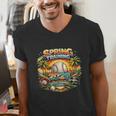 Spring Training 2026 Retro Baseball Palm Cactus Men's V-Neck T-Shirt Spring Training 2026 Retro Baseball Palm Cactus Men's V-Neck T-Shirt