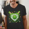 St Patrick Day Baseball Drip Ice Cream Boys Men Men's V-Neck T-Shirt St Patrick Day Baseball Drip Ice Cream Boys Men Men's V-Neck T-Shirt