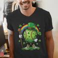 St Patricks Day Baseball Leprechaun Rainbow Green Baseball Men's V-Neck T-Shirt St Patricks Day Baseball Leprechaun Rainbow Green Baseball Men's V-Neck T-Shirt