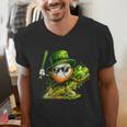 St Patrick’s Day Baseball Shamrock Player Men's V-Neck T-Shirt St Patrick’s Day Baseball Shamrock Player Men's V-Neck T-Shirt