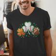 St Patricks Day Shamrock Sports Baseball Basketball Football Men's V-Neck T-Shirt St Patricks Day Shamrock Sports Baseball Basketball Football Men's V-Neck T-Shirt