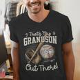 That's My Grandson Out There Jersey Number 56 Baseball Men's V-Neck T-Shirt