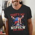 That's My Nephew Out There Baseball Cream Drip Crossed Bat Men's V-Neck T-Shirt That's My Nephew Out There Baseball Cream Drip Crossed Bat Men's V-Neck T-Shirt
