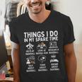 Things I Do In My Spare Time Baseball Lover Men's V-Neck T-Shirt