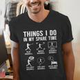 Things I Do In My Spare Time Baseball Lovers Kids Boys Men's V-Neck T-Shirt Things I Do In My Spare Time Baseball Lovers Kids Boys Men's V-Neck T-Shirt