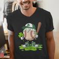 Toddler Baseball Drip Ice Cream Boys Kids St Patricks Day Men's V-Neck T-Shirt
