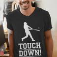 Touchdown Baseball Football Sports Men's V-Neck T-Shirt