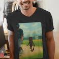 Tung Tung Tung Sahur Baseball Meme Men's V-Neck T-Shirt Tung Tung Tung Sahur Baseball Meme Men's V-Neck T-Shirt