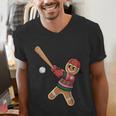 Ugly Christmas Sweater Gingerbread Baseball Toddler Kids Men's V-Neck T-Shirt Ugly Christmas Sweater Gingerbread Baseball Toddler Kids Men's V-Neck T-Shirt