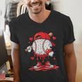Valentine Baseball Drip Ice Cream Youth Boys Couples Men's V-Neck T-Shirt Valentine Baseball Drip Ice Cream Youth Boys Couples Men's V-Neck T-Shirt
