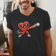 Valentine Baseball Heart Sport Valentines Day Men Boys Kids Men's V-Neck T-Shirt
