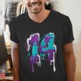 Vintage Baseball 14 Number Men's V-Neck T-Shirt Vintage Baseball 14 Number Men's V-Neck T-Shirt