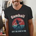 Vintage Baseball Batter Retro Sports Circle Graphic Men's V-Neck T-Shirt Vintage Baseball Batter Retro Sports Circle Graphic Men's V-Neck T-Shirt