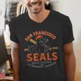 Vintage San Francisco Seals California Baseball Logo Men's V-Neck T-Shirt