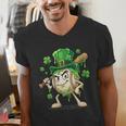 Women's St Patricks Day Baseball Leprechaun Shamrock Player Boys Kid Men's V-Neck T-Shirt Women's St Patricks Day Baseball Leprechaun Shamrock Player Boys Kid Men's V-Neck T-Shirt