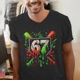 Xmas Baseball Six Seven 67 Meme Ice Cream Drip Men Women Men's V-Neck T-Shirt