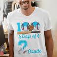 100 Days Of 2nd Grade Baseball 100th Day Of School Boys Kids Men's V-Neck T-Shirt 100 Days Of 2nd Grade Baseball 100th Day Of School Boys Kids Men's V-Neck T-Shirt