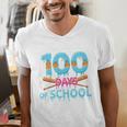 100 Days Of School Drip Ice Cream Baseball For Teacher Kids Premium Tri-Blend Men's V-Neck T-Shirt 100 Days Of School Drip Ice Cream Baseball For Teacher Kids Premium Tri-Blend Men's V-Neck T-Shirt