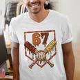 67 Baseball Drip Thanksgiving Six Seven Boys Teens Kids Men's V-Neck T-Shirt 67 Baseball Drip Thanksgiving Six Seven Boys Teens Kids Men's V-Neck T-Shirt